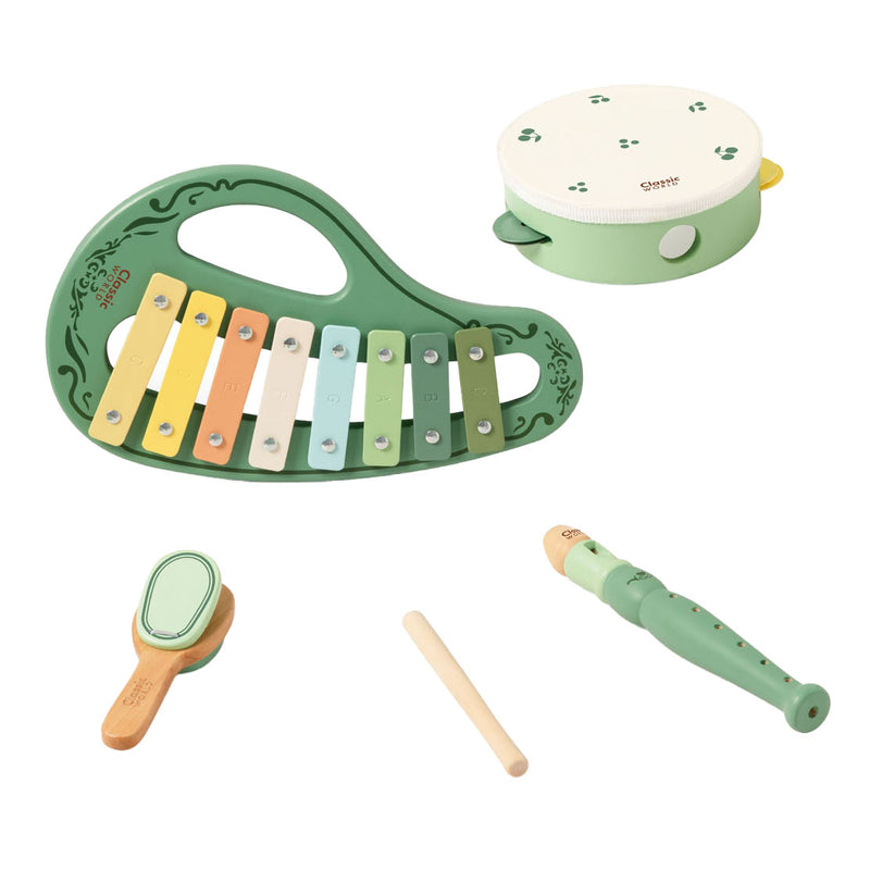 Load image into Gallery viewer, Classic world houten vintage muziekinstrumenten set, 5dlg.