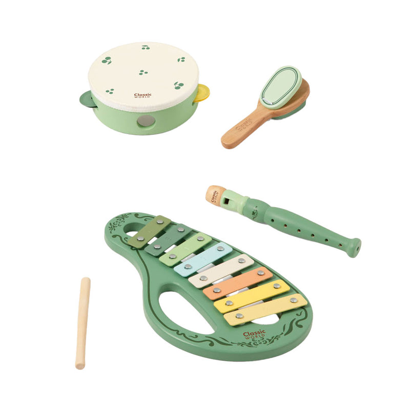 Load image into Gallery viewer, Classic world houten vintage muziekinstrumenten set, 5dlg.