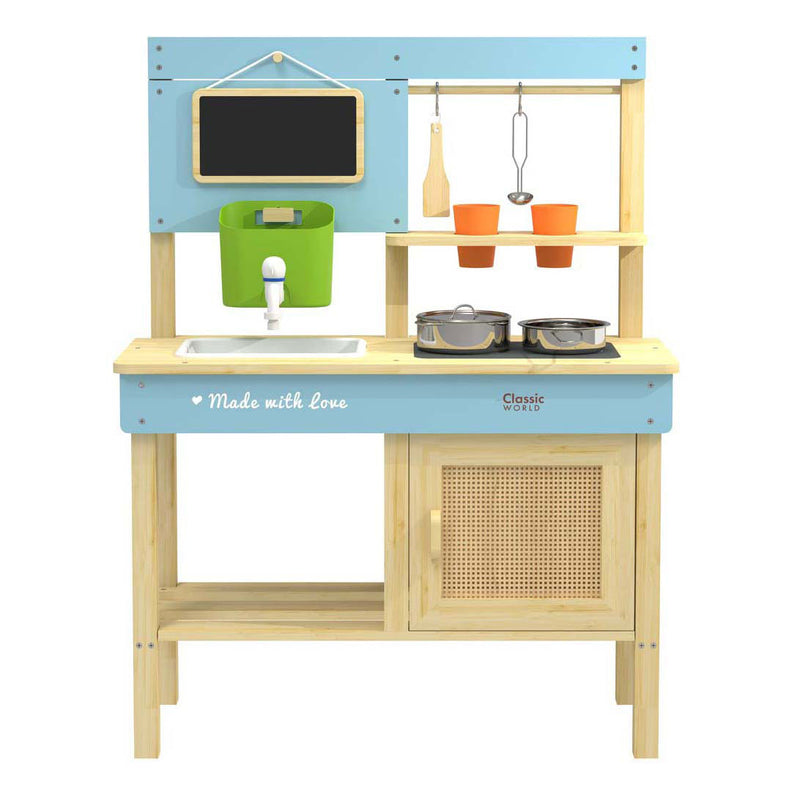 Load image into Gallery viewer, Classic world houten buiten speelkeuken met accesoires, 7dlg.