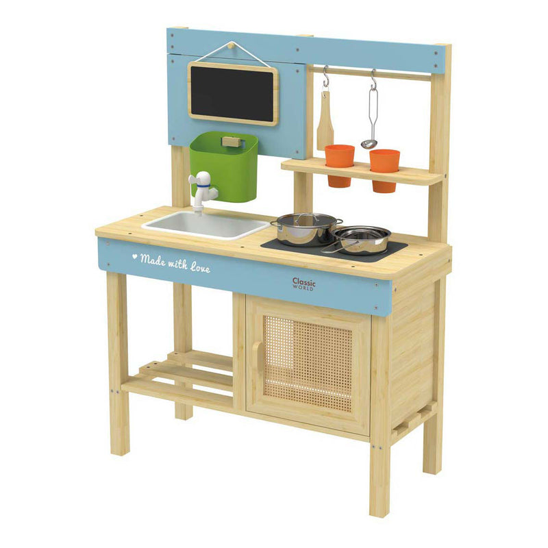 Load image into Gallery viewer, Classic world houten buitenkeuken speelkeuken met accessoires 7-delig.