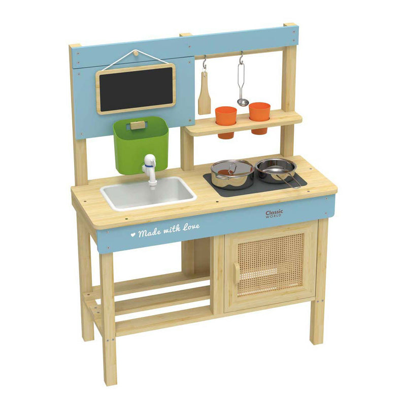 Load image into Gallery viewer, Classic world houten buitenkeuken speelkeuken met accessoires 7-delig.