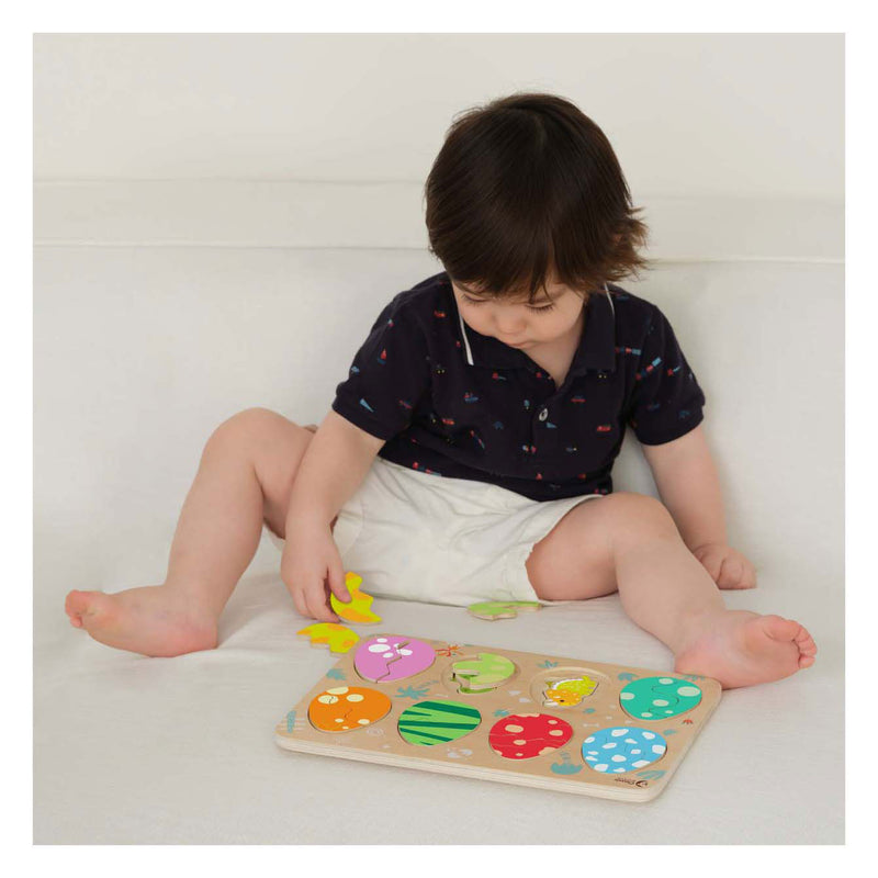 Load image into Gallery viewer, Classic world houten puzzel dinosaurus educatief speelgoed 25 stukjes.