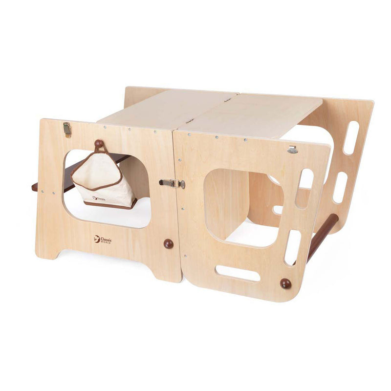 Load image into Gallery viewer, Classic world houten 2in1 leertoren en tafel verstelbaar, 90cm