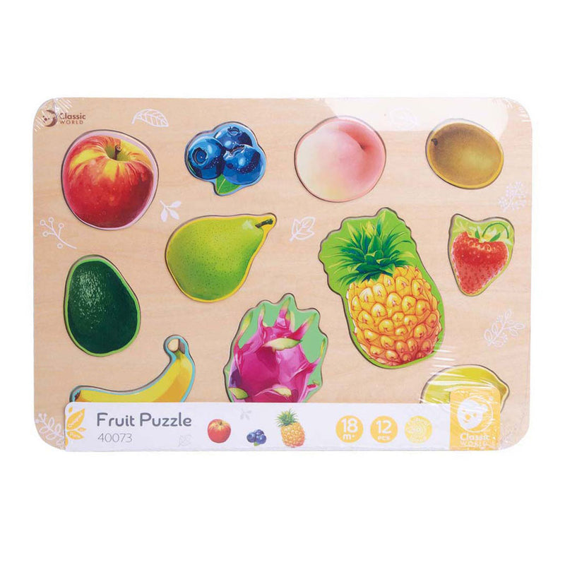 Afbeelding laden in galerijviewer, Classic world houten puzzel fruit - 11st.