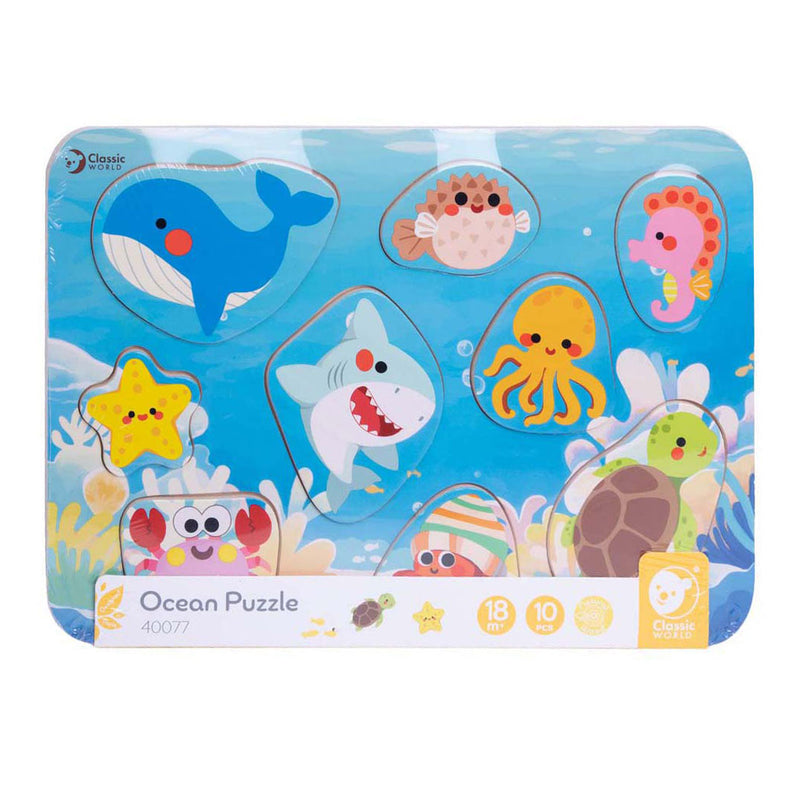 Afbeelding laden in galerijviewer, Classic world houten puzzel oceaan - 9st.