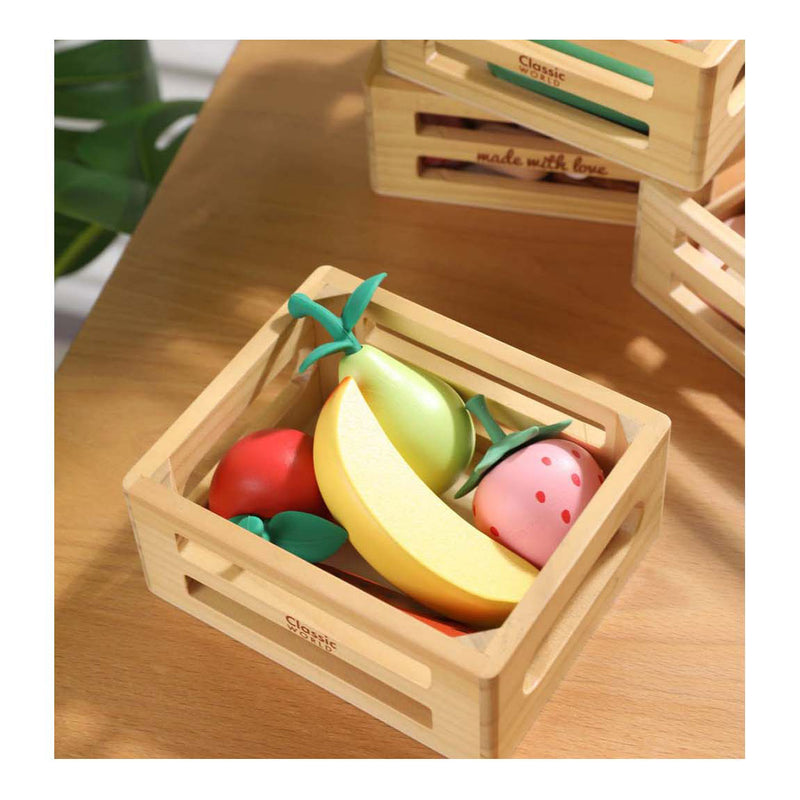 Afbeelding laden in galerijviewer, Classic world houten krat met fruit