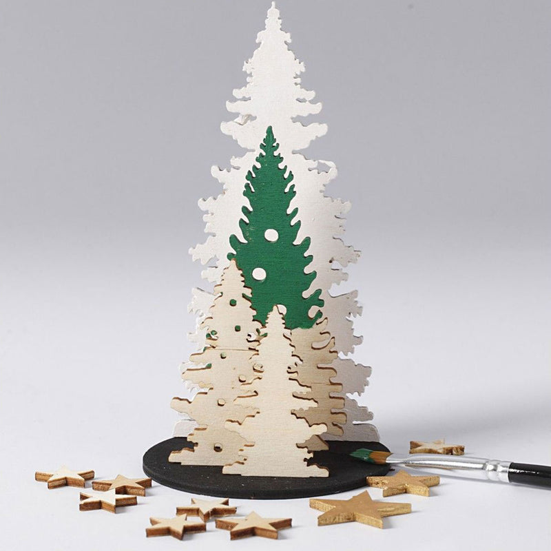 Load image into Gallery viewer, Creativ company http: www.cchobby.nl diy-houten-figuren-kerstbomen-l-20-cm-b-17-cm-dikte-3-mm-1-doos