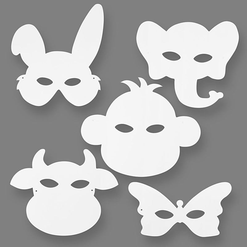 Afbeelding laden in galerijviewer, Creativ company https: www.cchobby.nl dierenmaskers-h-13-24-cm-b-20-28-cm-230-gr-wit-16-stuk-1-doos