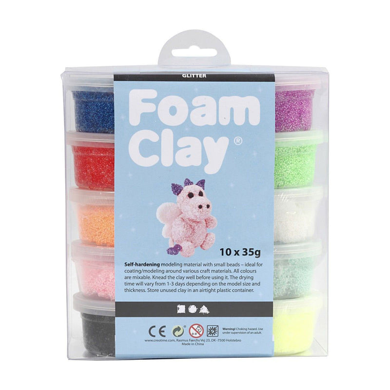 Load image into Gallery viewer, Foam clay foam klei - glitter kleuren, 10x35gr.