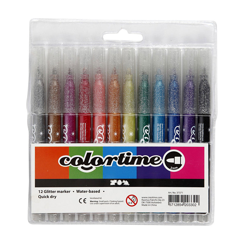 Load image into Gallery viewer, Colortime glitterstiften, 12st.