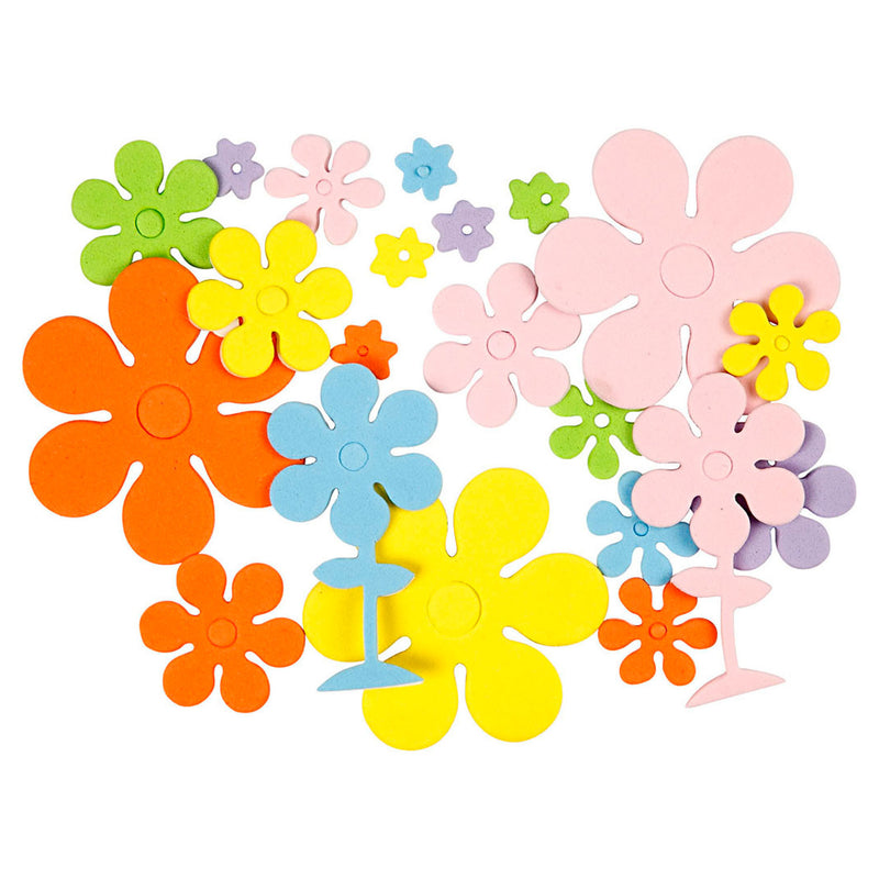 Afbeelding laden in galerijviewer, Creativ company https: www.cchobby.nl eva-foam-vormen-bloemen-afm-10-60-mm-dikte-2-mm-diverse-kleuren-100-stuk-1-doos