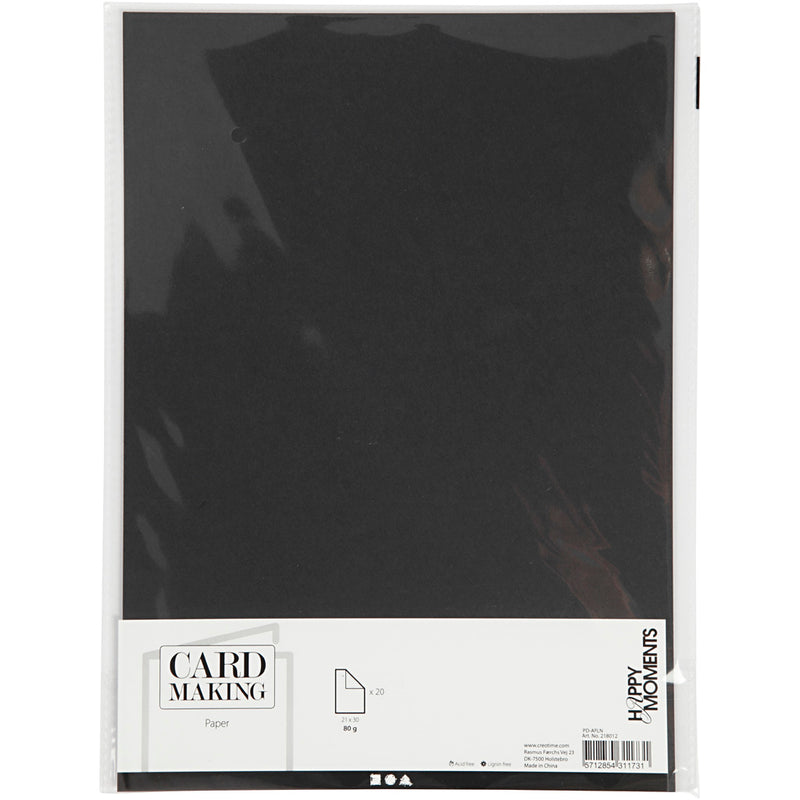 Load image into Gallery viewer, Creativ company papier zwart a4 80gr, 20st.