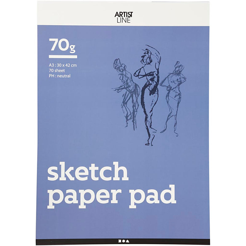 Load image into Gallery viewer, Creativ company schetsblok, a3, vel 297x420 mm, 70 gr, wit, 70 vel 1 doos