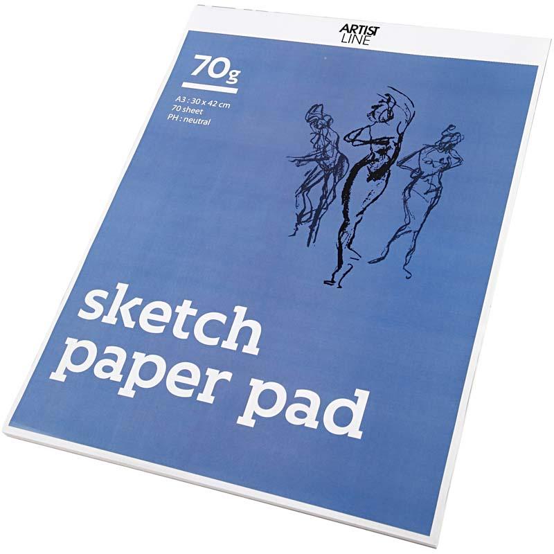 Load image into Gallery viewer, Creativ company schetsblok, a3, vel 297x420 mm, 70 gr, wit, 70 vel 1 doos