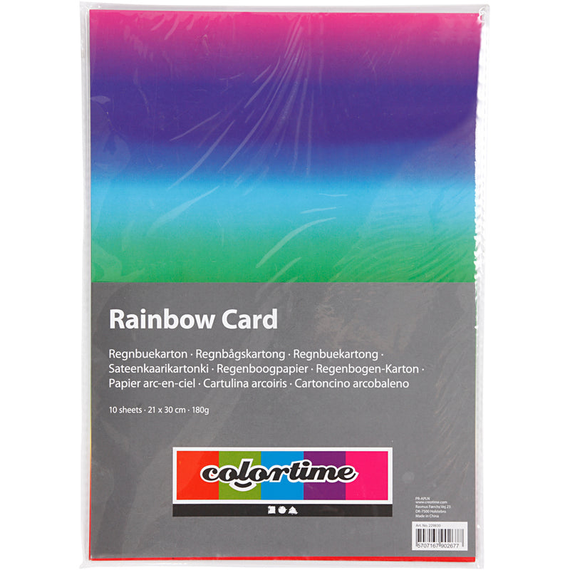 Afbeelding laden in galerijviewer, Creativ company https: www.cchobby.nl regenboogpapier-a4-vel-210x297-mm-180-gr-10-vel-1-doos