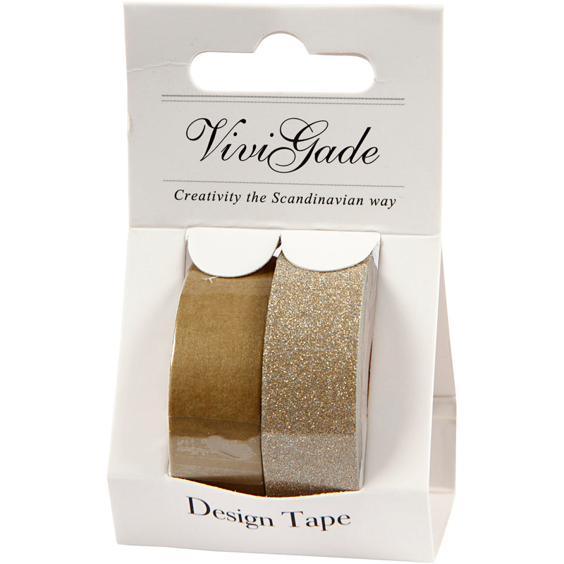 Load image into Gallery viewer, Creativ company masking tape goud 2m, 2st.