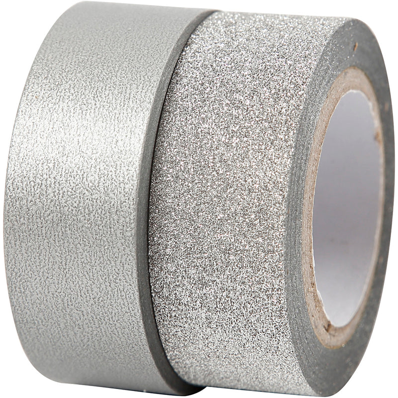 Load image into Gallery viewer, Creativ company masking tape zilver 2m, 2st.