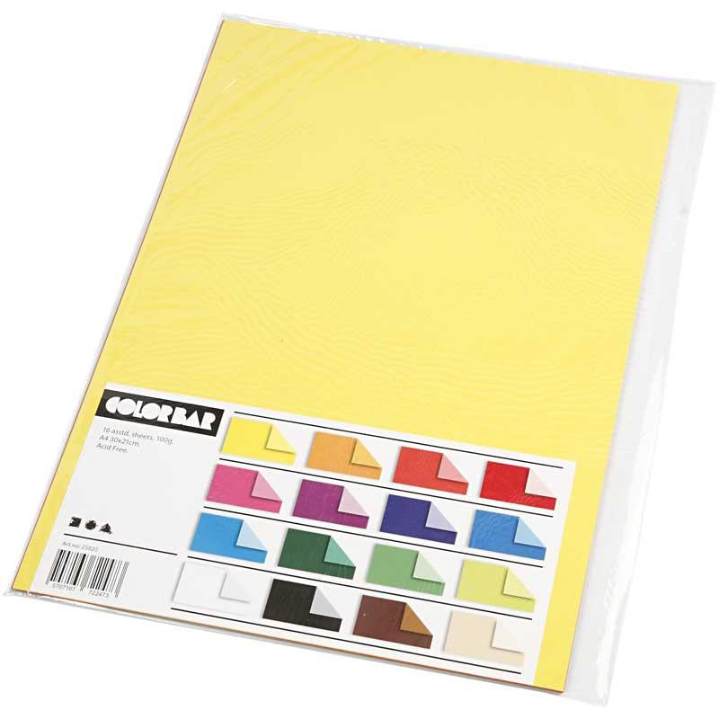 Load image into Gallery viewer, Creativ company http: www.cchobby.nl color-bar-papier-a4-vel-210x297-mm-100-gr-16-div-vellen-1-doos