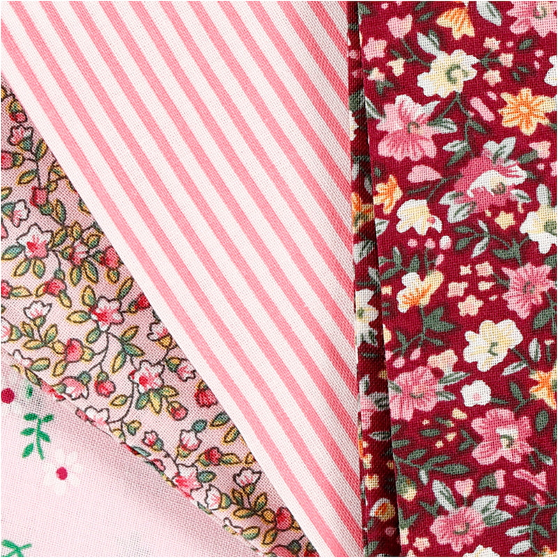 Load image into Gallery viewer, Creativ company patchwork stof roze 45x55cm, 4st.