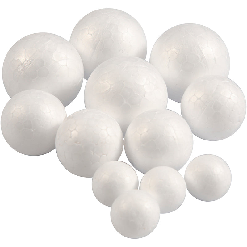 Afbeelding laden in galerijviewer, Creativ company https: www.cchobby.nl ballen-d-20-30-40-mm-wit-12-stuk-1-doos