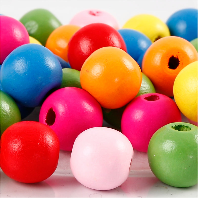 Load image into Gallery viewer, Creativ company houten kralen mix 12mm, 40st.