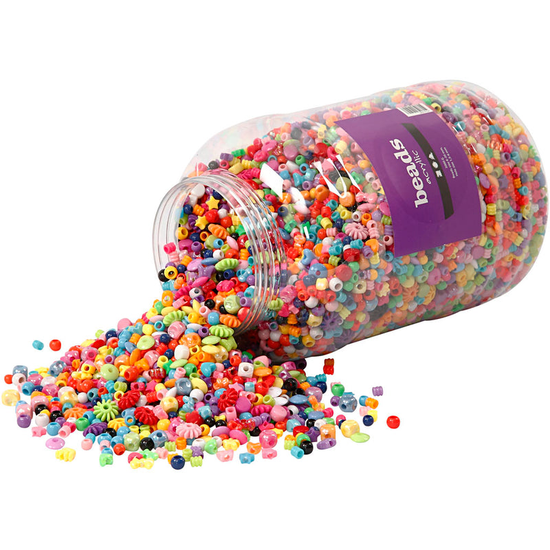 Load image into Gallery viewer, Creativ company xl emmer met plastic kralen, 8100st.