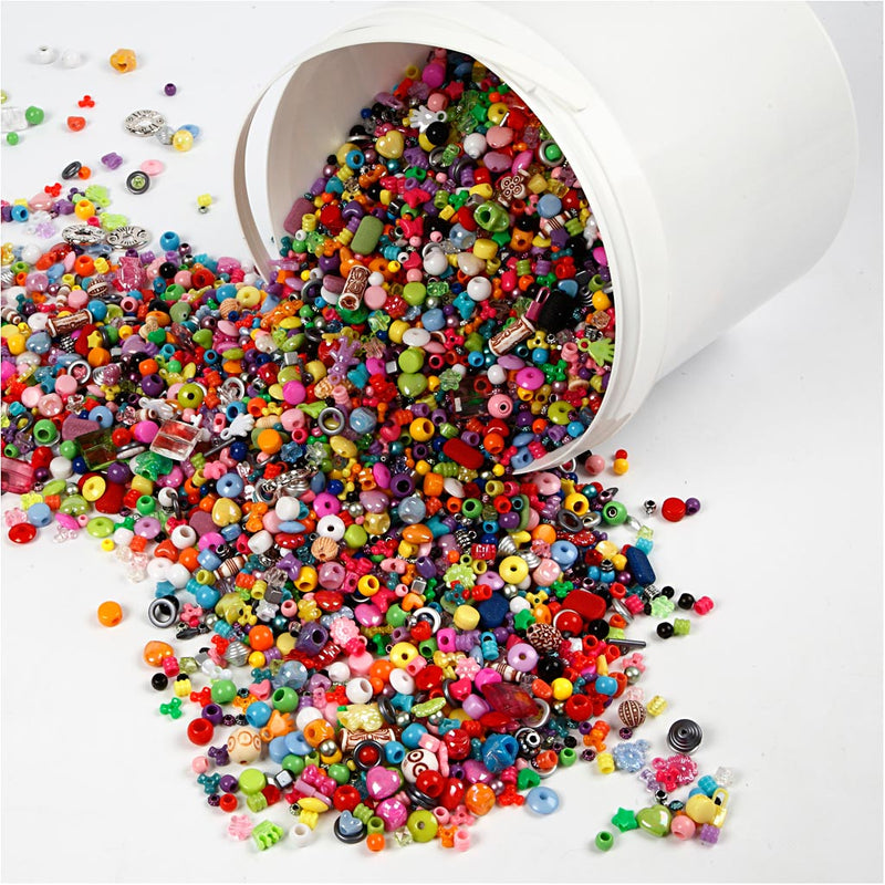 Load image into Gallery viewer, Creativ company xl emmer met plastic kralen, 8100st.