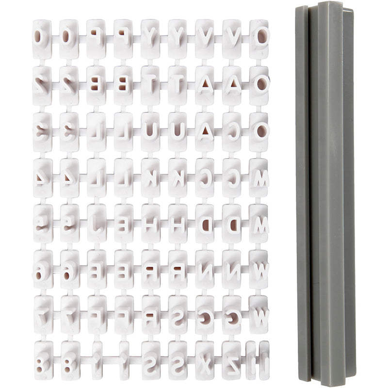 Afbeelding laden in galerijviewer, Creativ company https: www.cchobby.nl stempelset-van-rubber-letters-cijfers-h-6-mm-wit-1-set