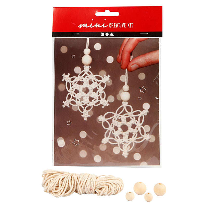 Load image into Gallery viewer, Creativ company mini creative kit macrame sneeuwvlok