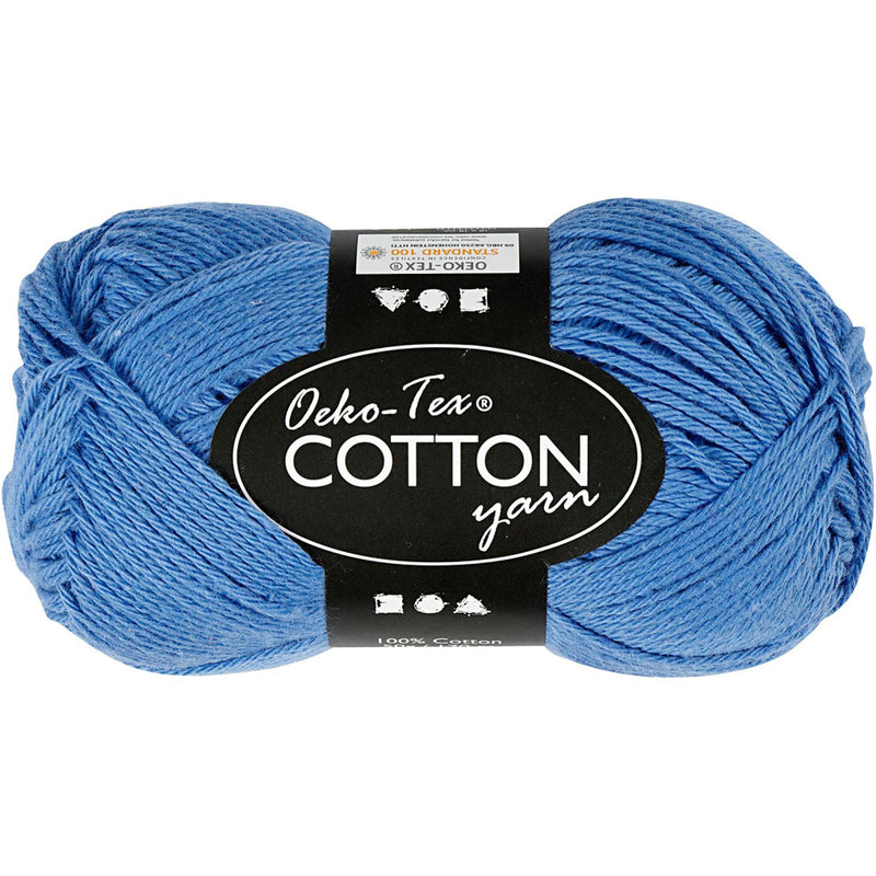 Load image into Gallery viewer, Creativ company katoengaren, blauw, 50gr, 170m