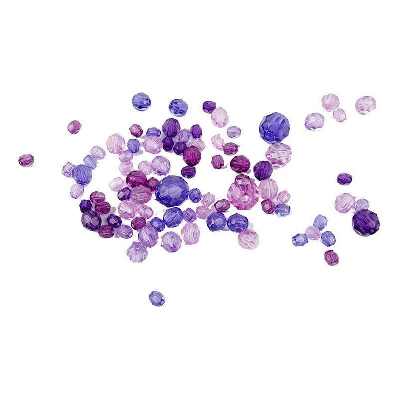 Load image into Gallery viewer, Creativ company facetkralen mix paars, 45 gram