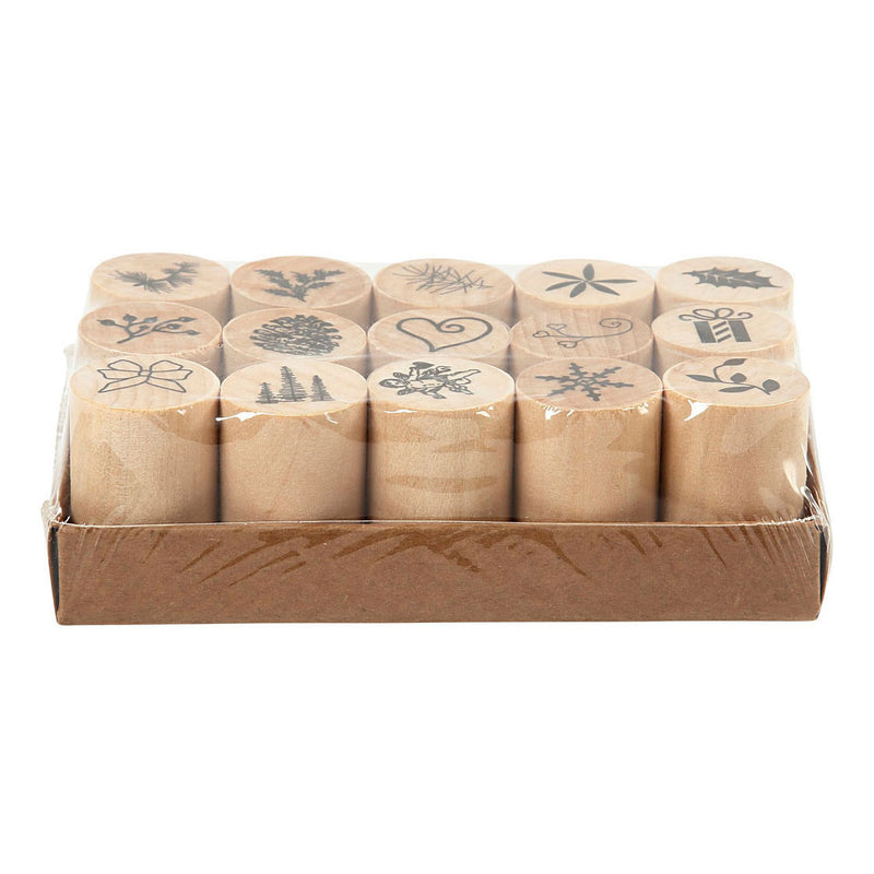 Load image into Gallery viewer, Creativ company deco art stempels kerst, 15dlg.