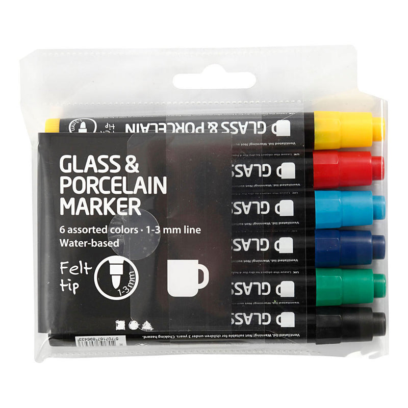 Load image into Gallery viewer, Creativ company glas- en porseleinstiften, 6st.