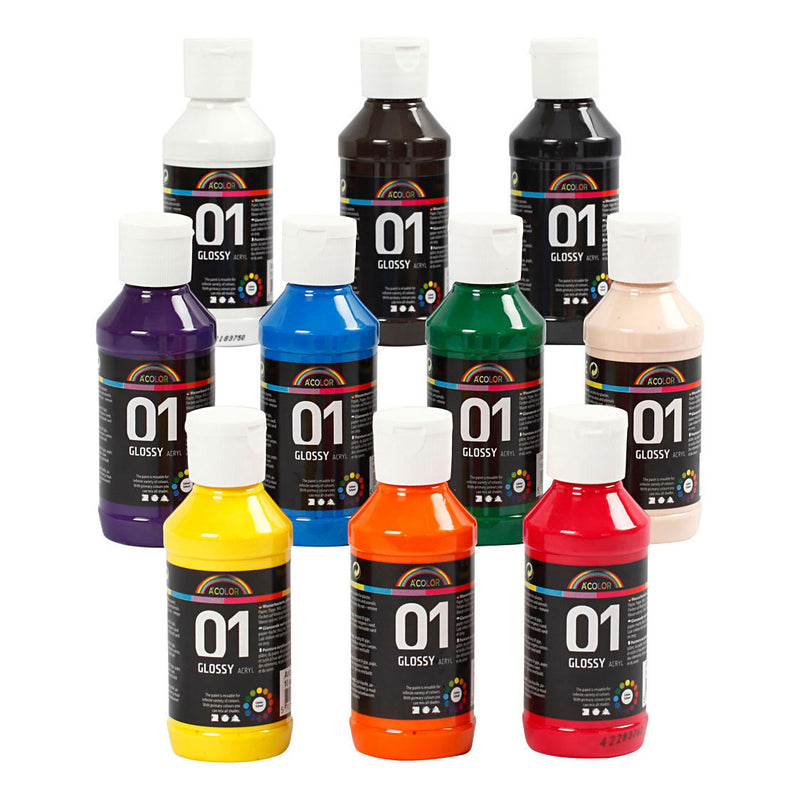 Load image into Gallery viewer, A-color acrylverf glossy kleur, 10x100ml