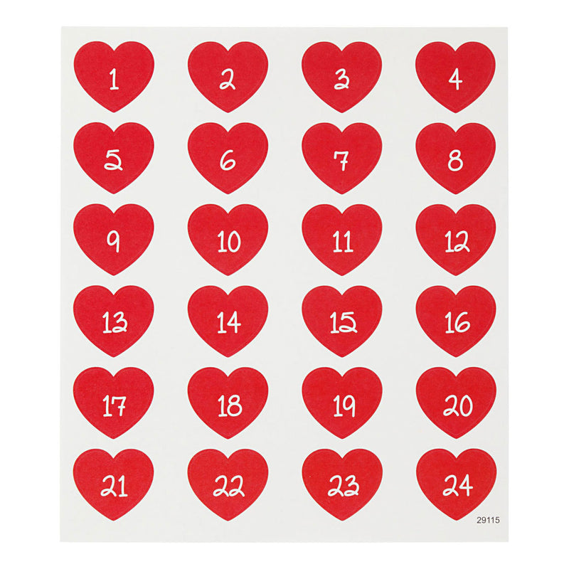 Load image into Gallery viewer, Creativ company stickers hart met cijfer, 1 vel