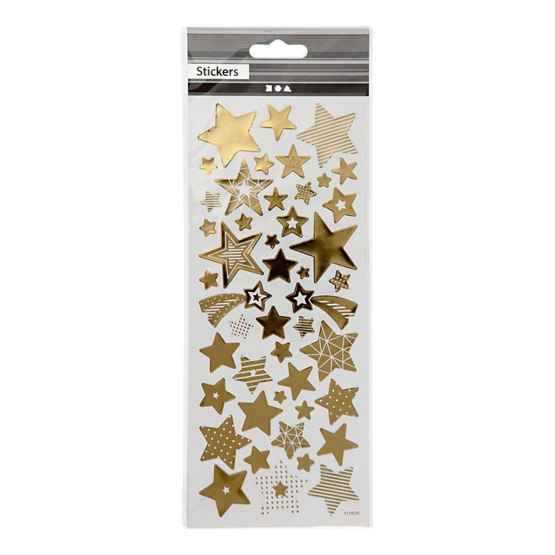 Load image into Gallery viewer, Creativ company stickers goud sterren, 1 vel