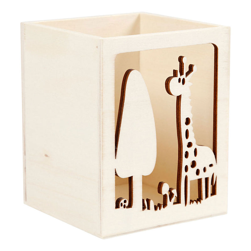 Load image into Gallery viewer, Creativ company houten pennenbakje giraffe
