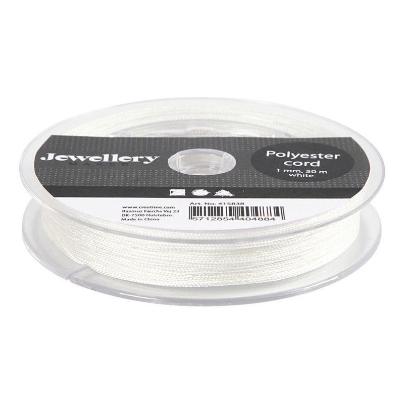 Load image into Gallery viewer, Creativ company polyester koord wit, 50m