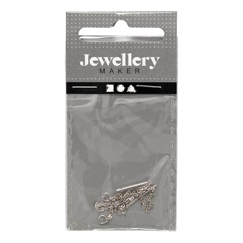 Load image into Gallery viewer, Creativ company oorbellen van ketting verzilverd, 1 paar