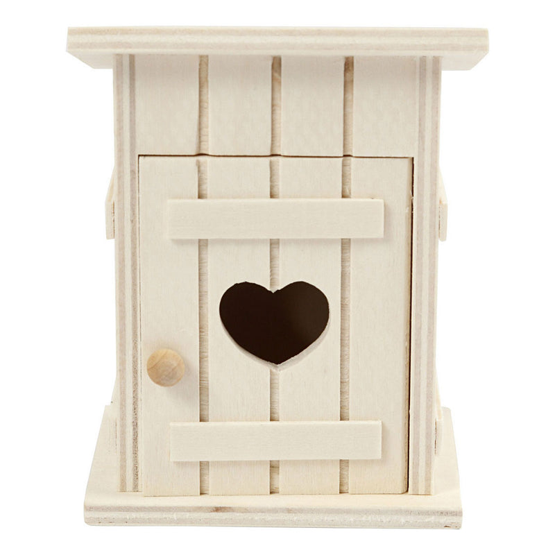 Afbeelding laden in galerijviewer, Creativ company houten mini toilethuis, 6,5x6,5x8cm