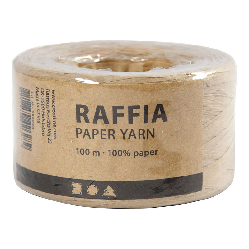 Load image into Gallery viewer, Creativ company papier raffia garen zandkleur, 100m