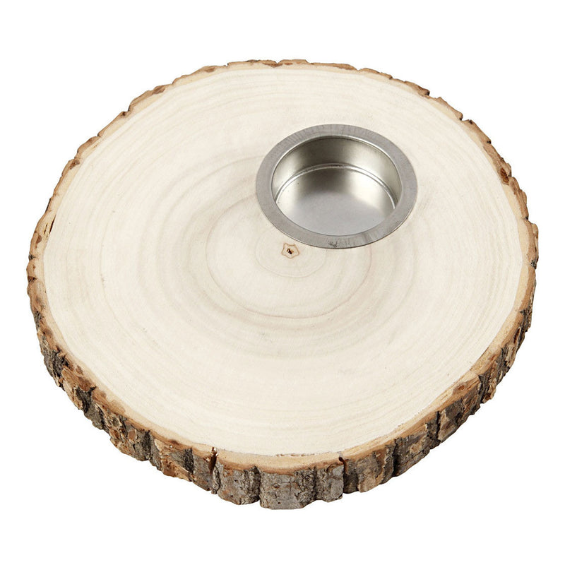 Load image into Gallery viewer, Creativ company houten schijf waxinelicht houder 14-16cm