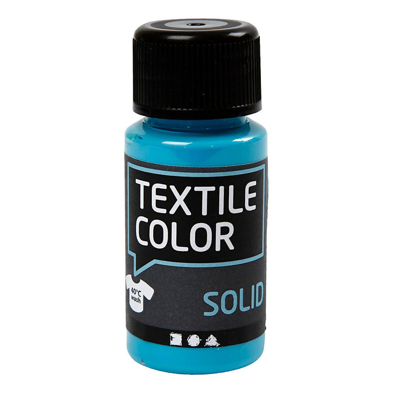 Load image into Gallery viewer, Creativ company textile color dekkende textielverf - turquoiseblauw, 50ml