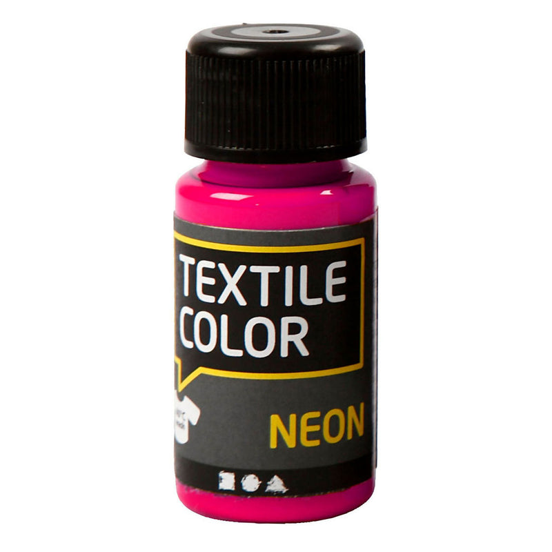 Load image into Gallery viewer, Creativ company textile color dekkende textielverf - neon roze, 50ml