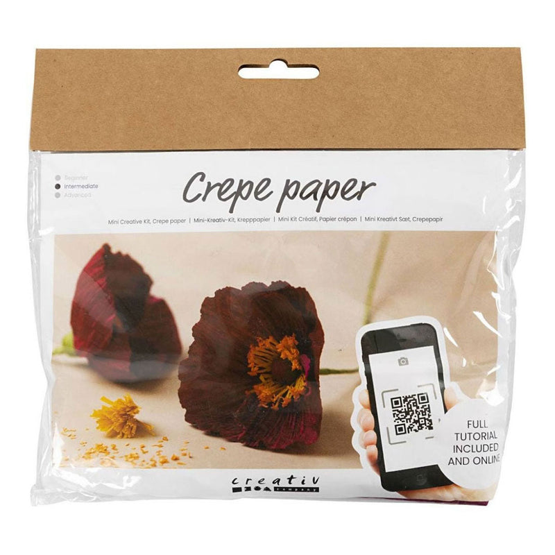 Afbeelding laden in galerijviewer, Creativ company mini hobbyset crepepapier klaprozen