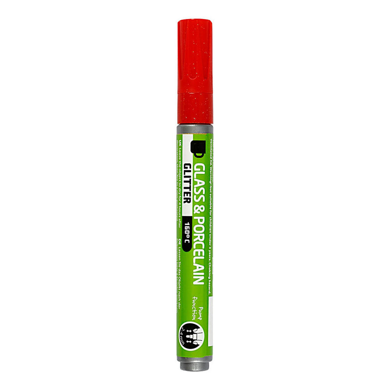 Load image into Gallery viewer, Creativ company glas- en porseleinstift glitter semi-dekkend - rood
