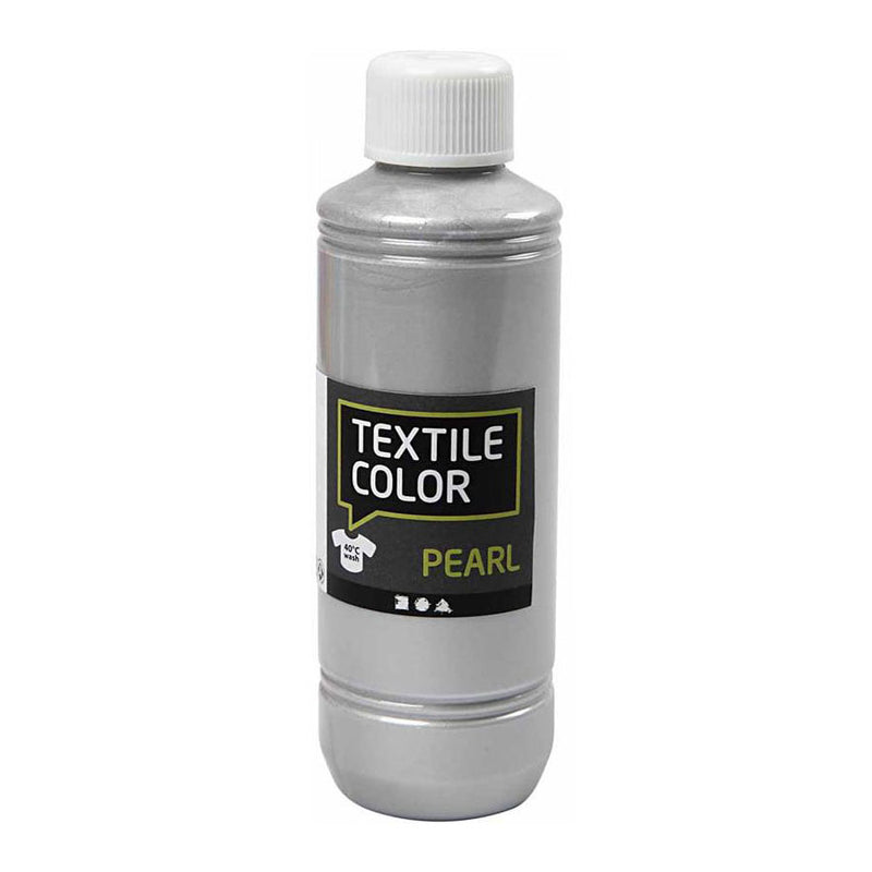 Load image into Gallery viewer, Creativ company textile color dekkende textielverf - zilver parelmoer, 250ml