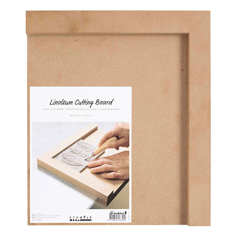 Load image into Gallery viewer, Creativ company houten linoleumhouder rechtshandig, 29x25cm