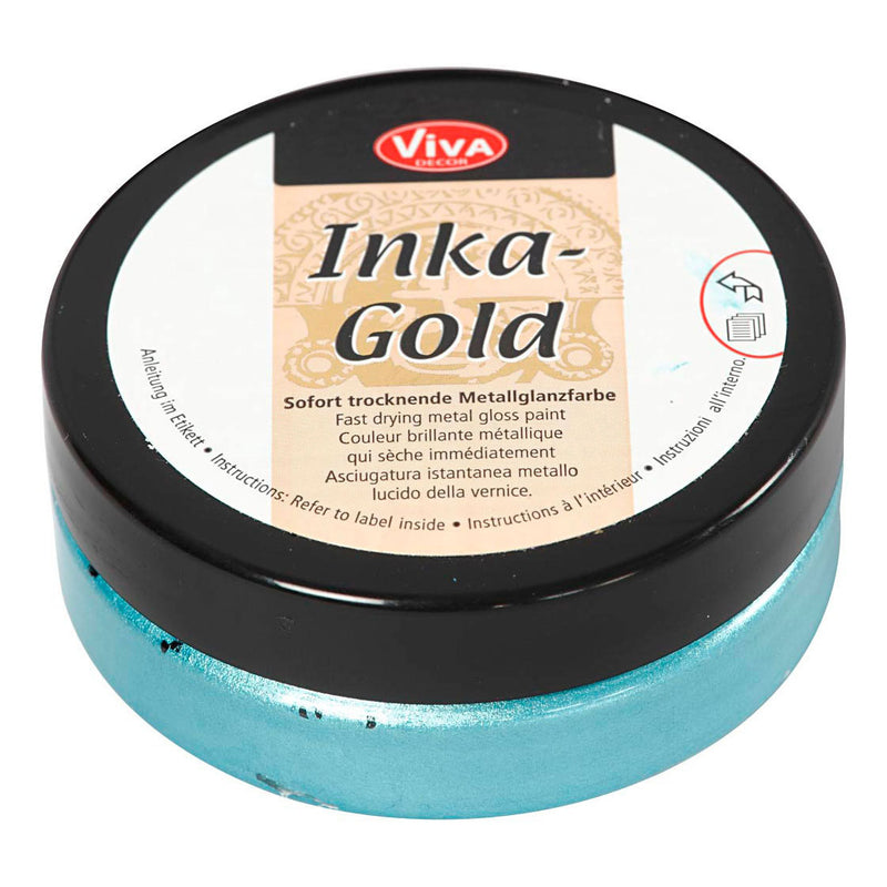 Load image into Gallery viewer, Creativ company inka-gold glanswax - turquoise, 50ml