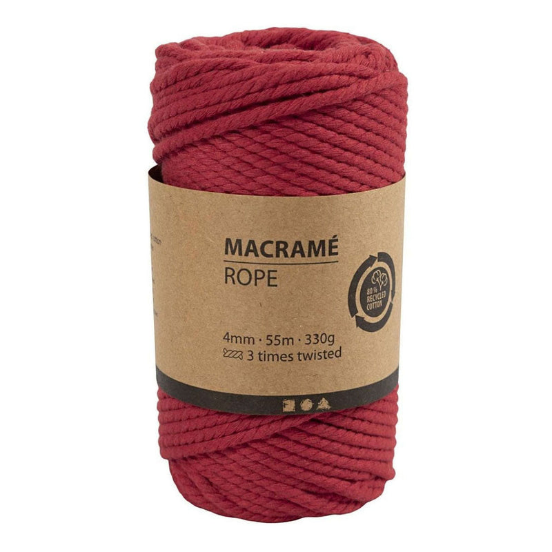Load image into Gallery viewer, Creativ company macrame koord rood, 55m